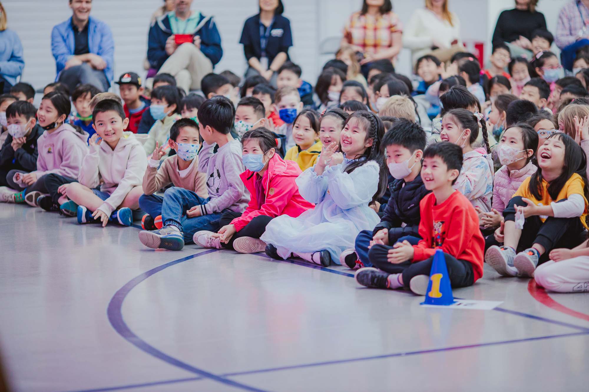 AISG Speaker Series with Fang Jinlong with elementary students in the audience