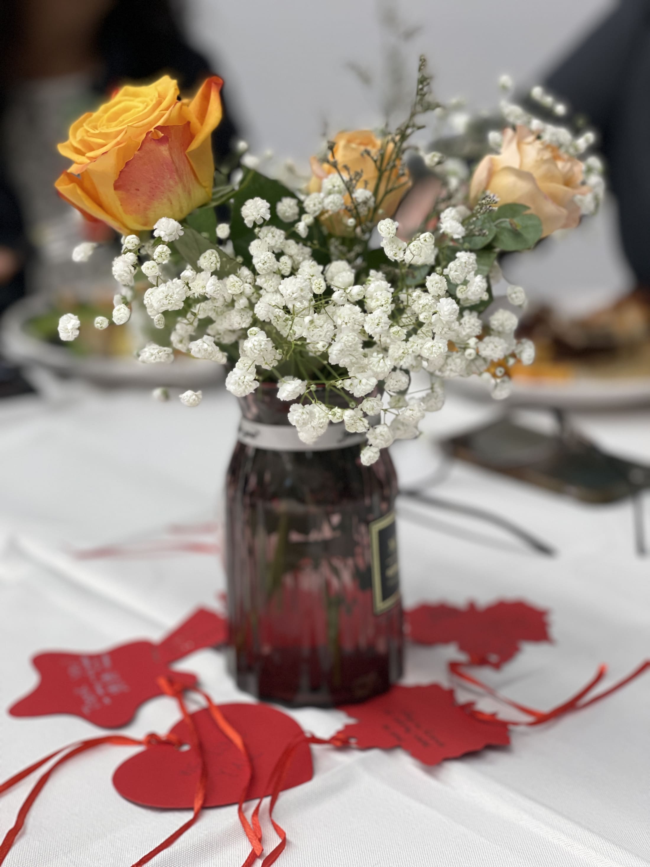 Beautiful details from flowers to thank you notes at the PTA Appreciation Lunch for AISG Faculty & Staff