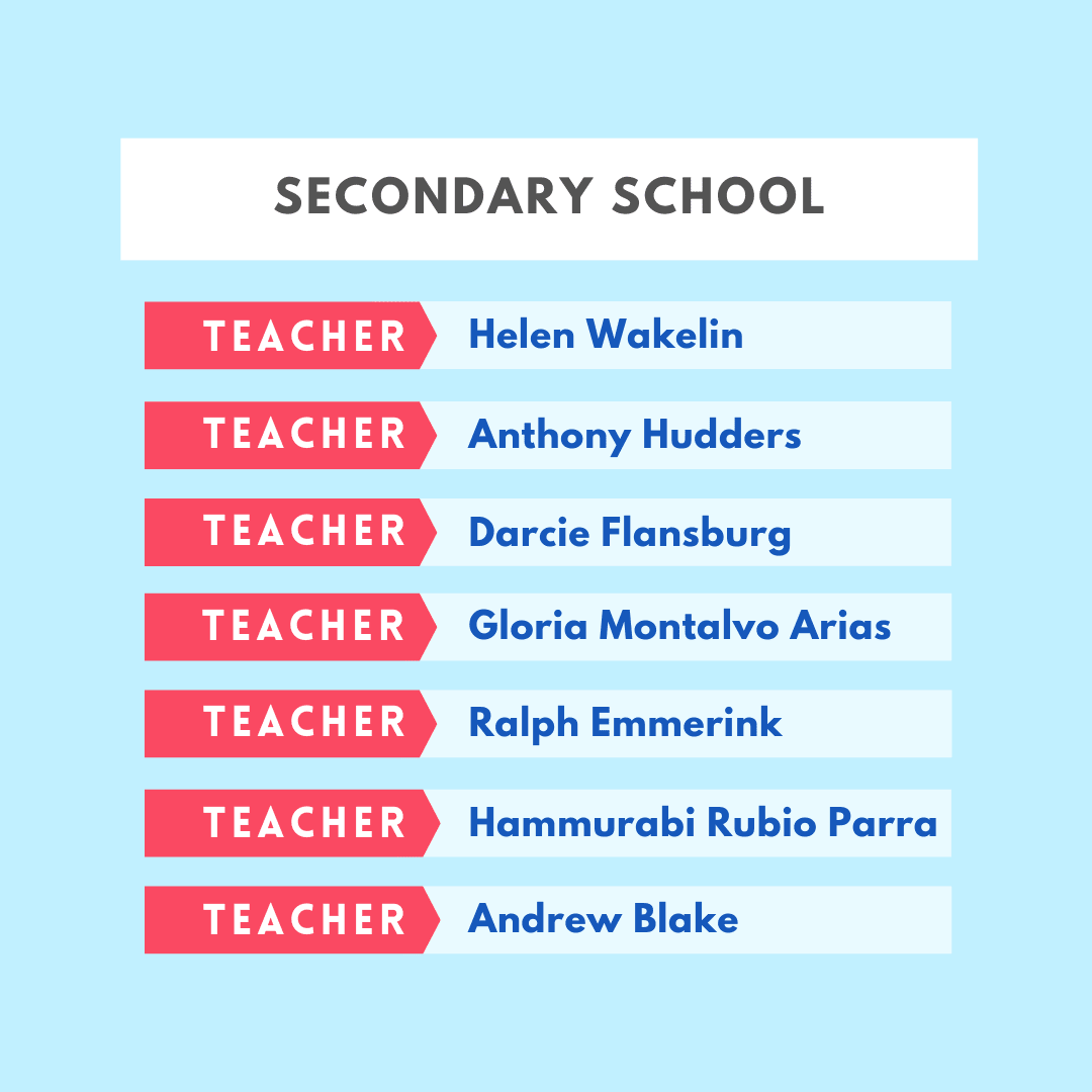graphic list of names of new faculty members