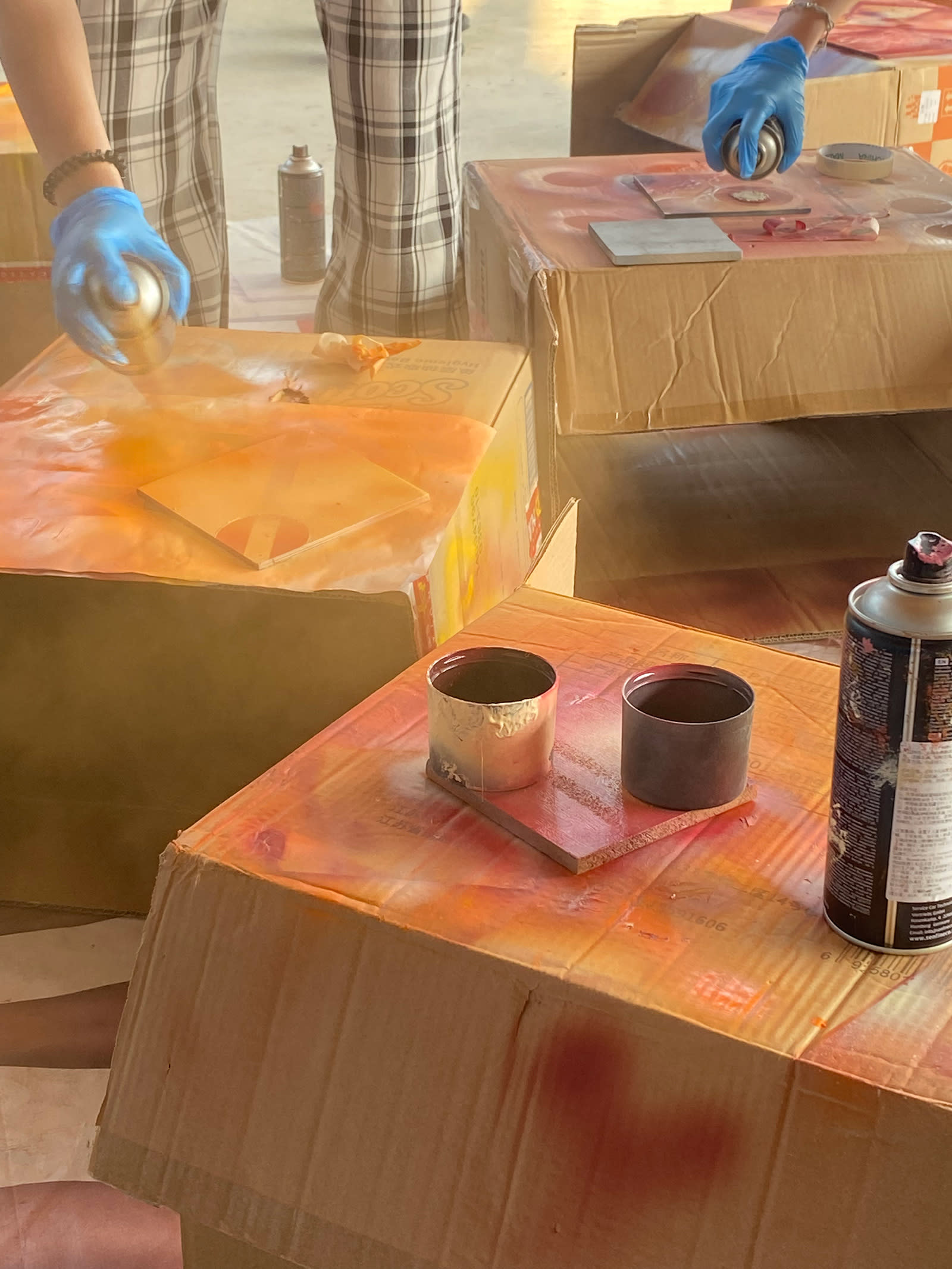 AISG Students Painting Artwork for Autistic Communities