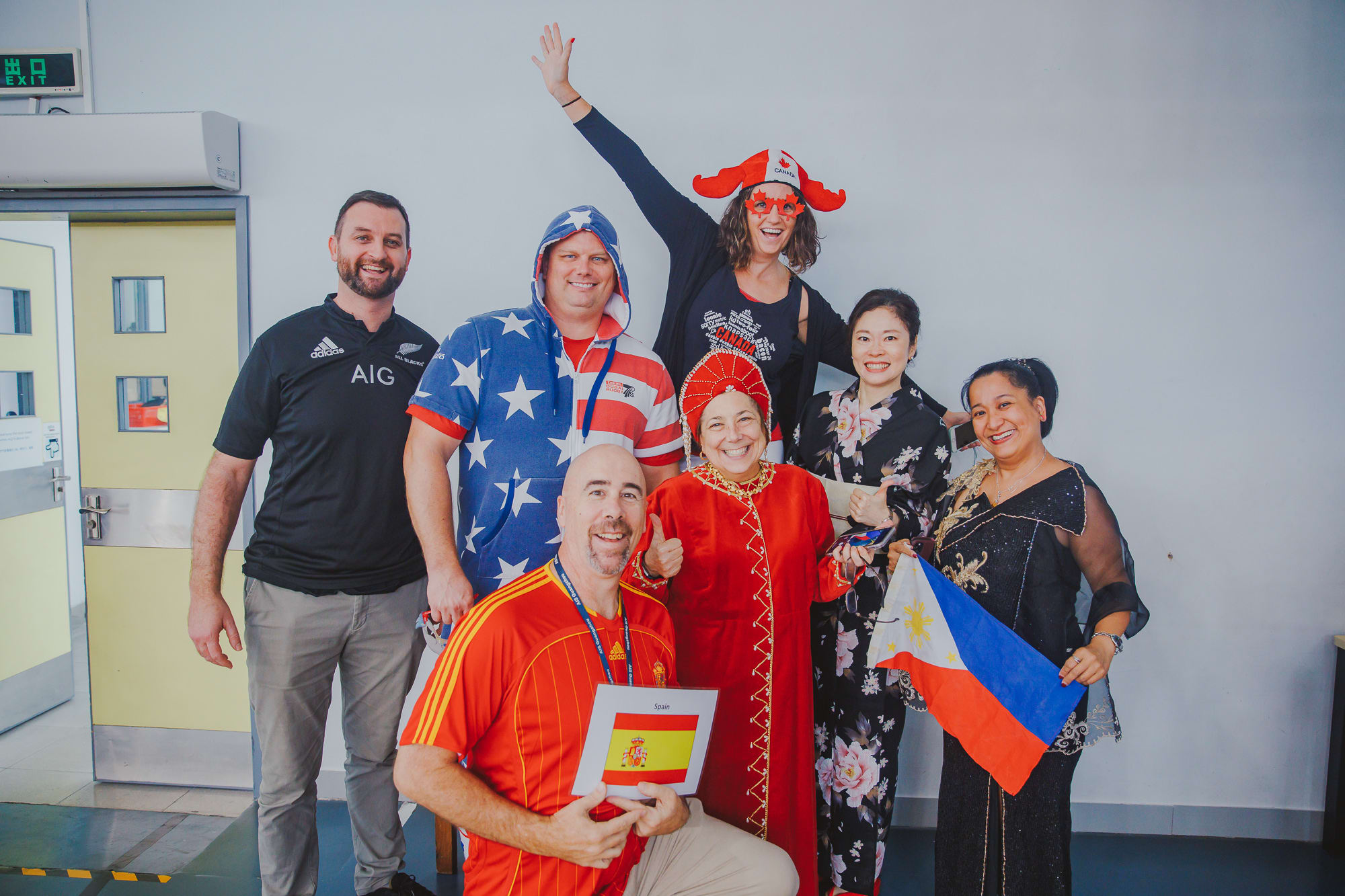 SY2122 AISG United Nations Day Celebration with diverse faculty representing their countries