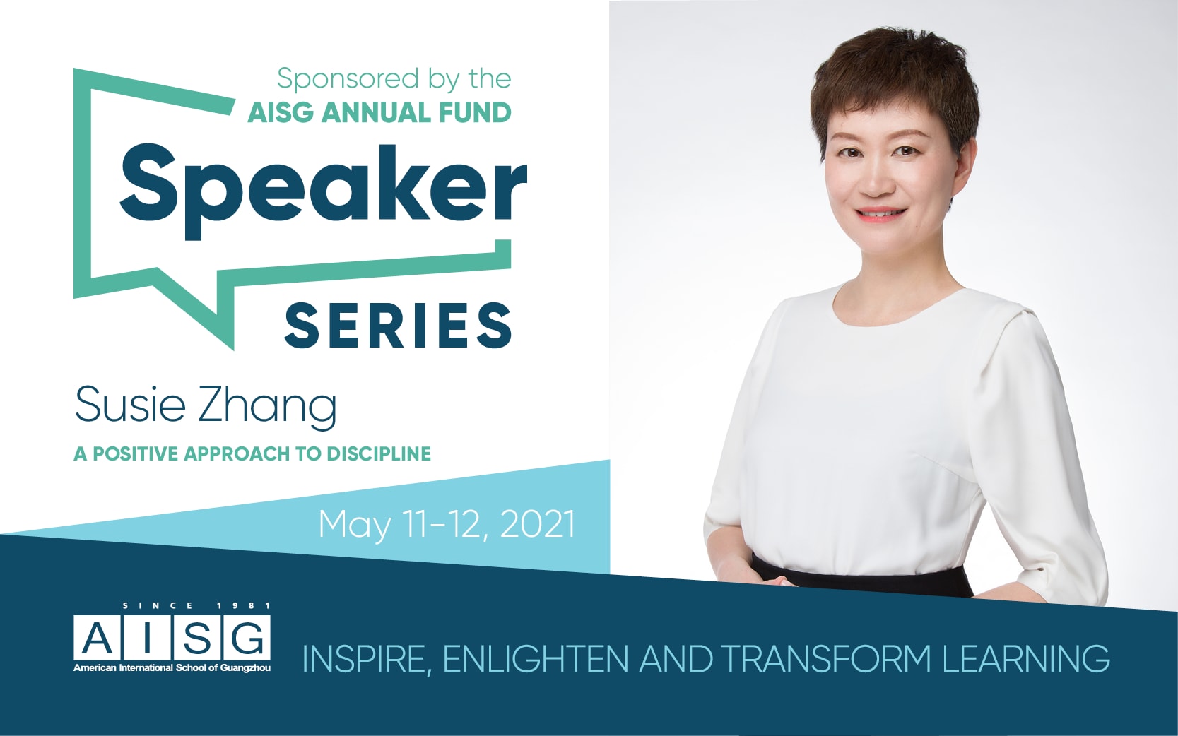 graphic introducing speaker series guest suzie zhang