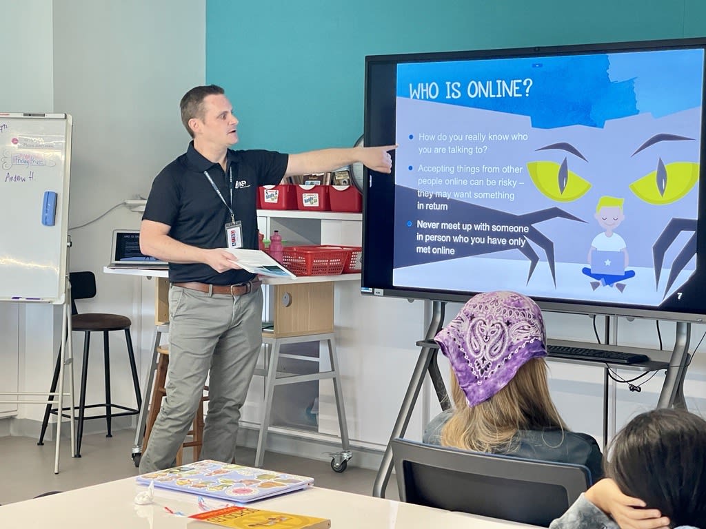 A lesson for elementary students about online safety for AISG Child Protection Awareness Month