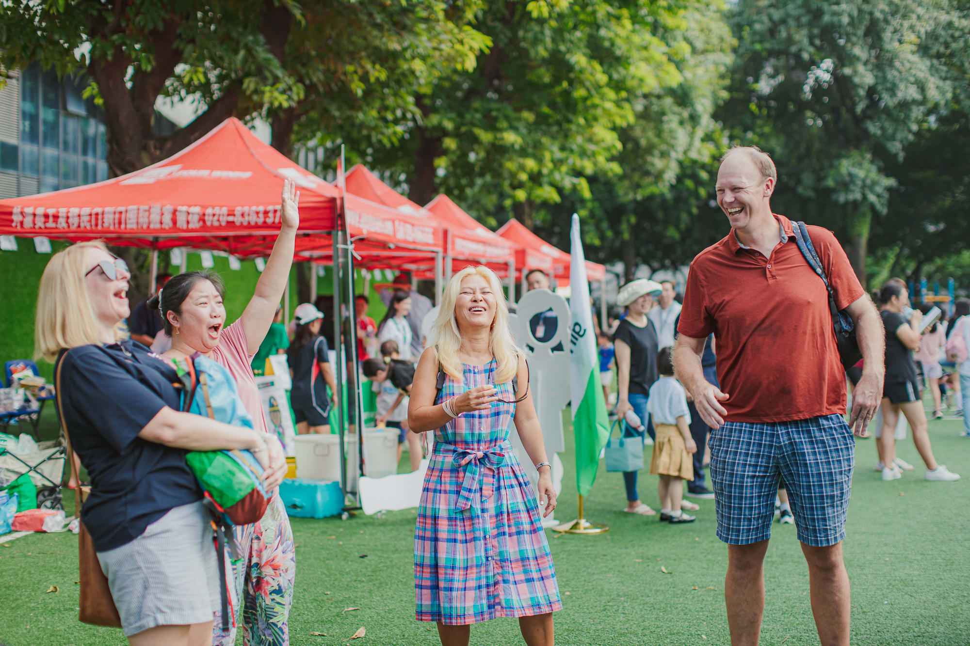 aisg family fun day laughing parents teachers