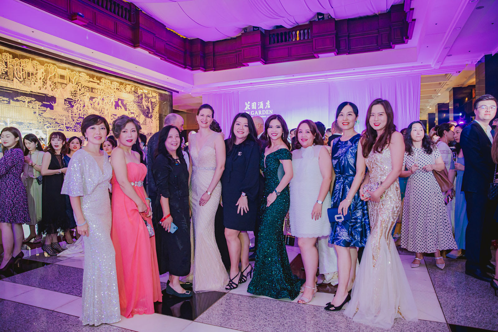 AISG 40th Anniversary Ladies Group Photo Garden Wall