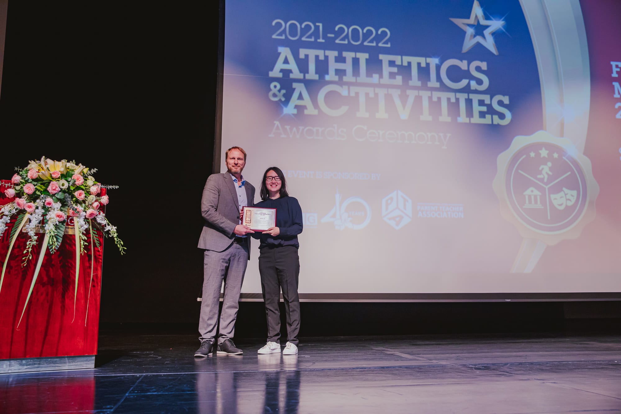 AISG Athletics & Activities Awards Ceremony presenting Scott Mohr award