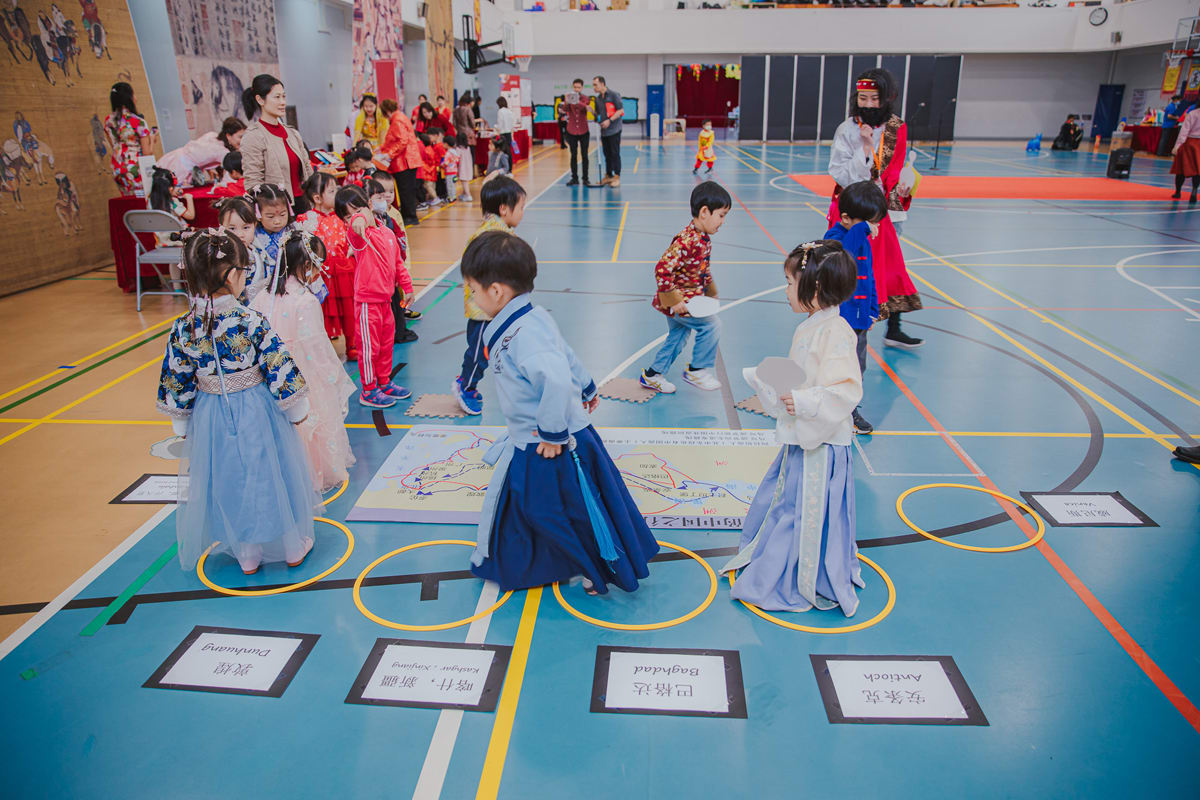 students participating in games and activities during the culture day celebration