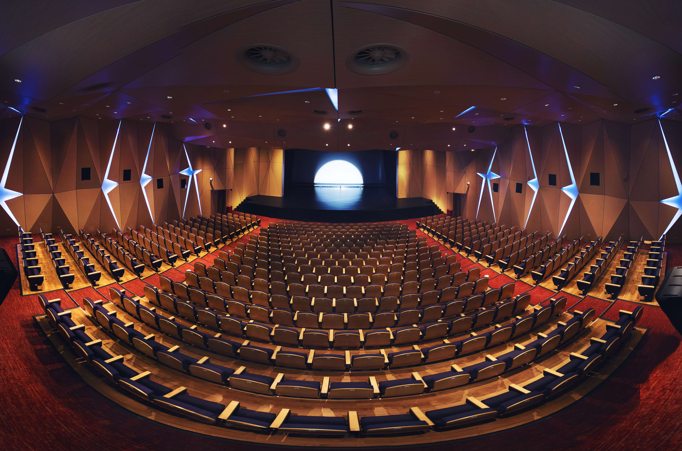 picture of inside of AISG Secondary School performing arts center