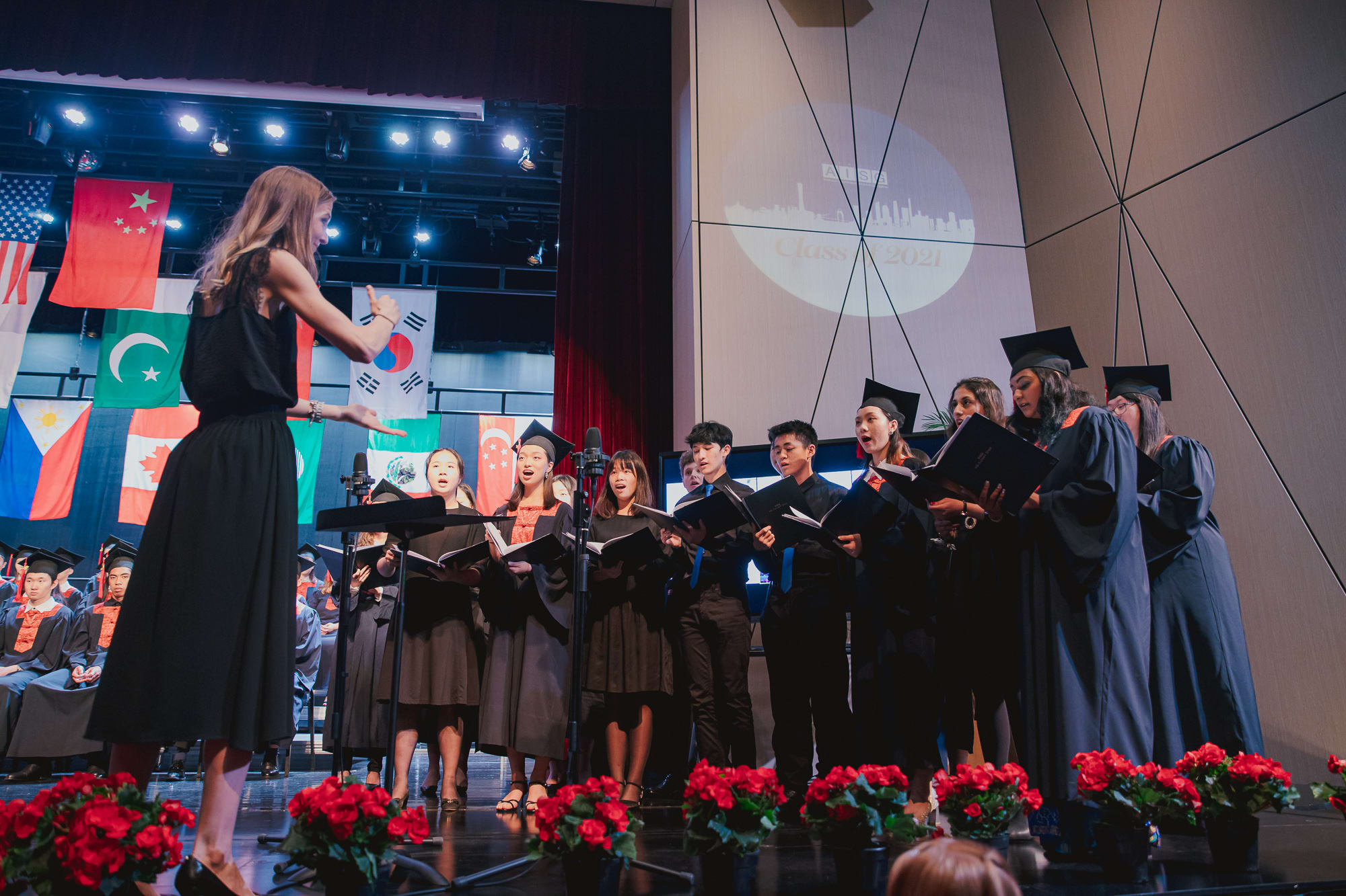choir performing onstage