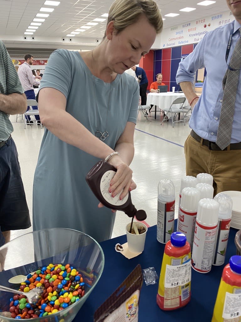 AISG celebrates Teacher Appreciation Week with a teacher building her ice cream