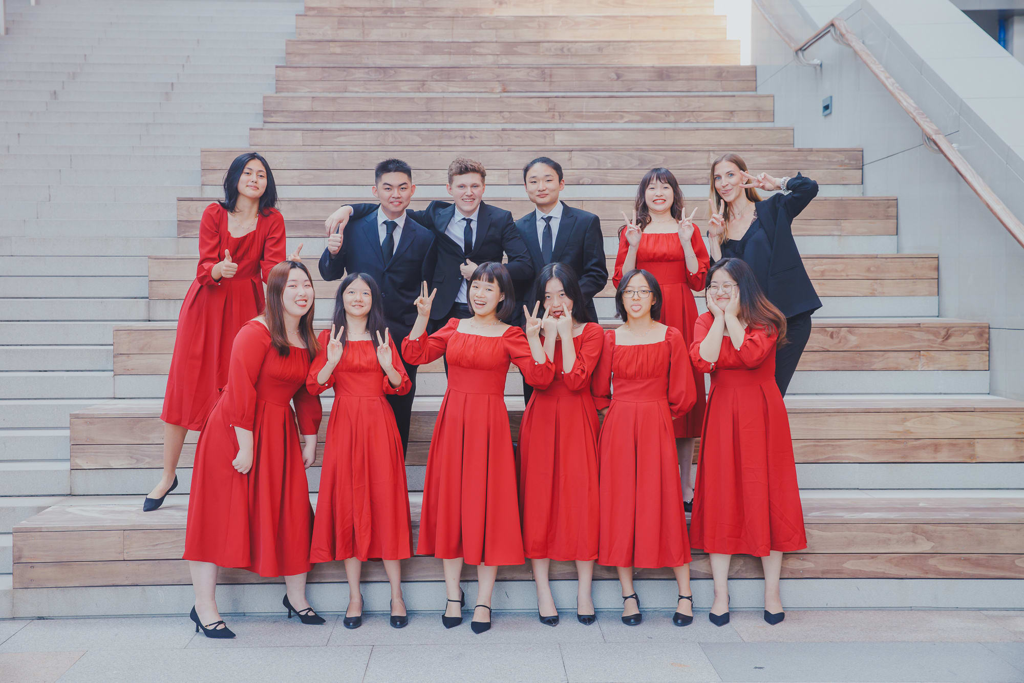 AISG at APAC in Shanghai with group shot of choir