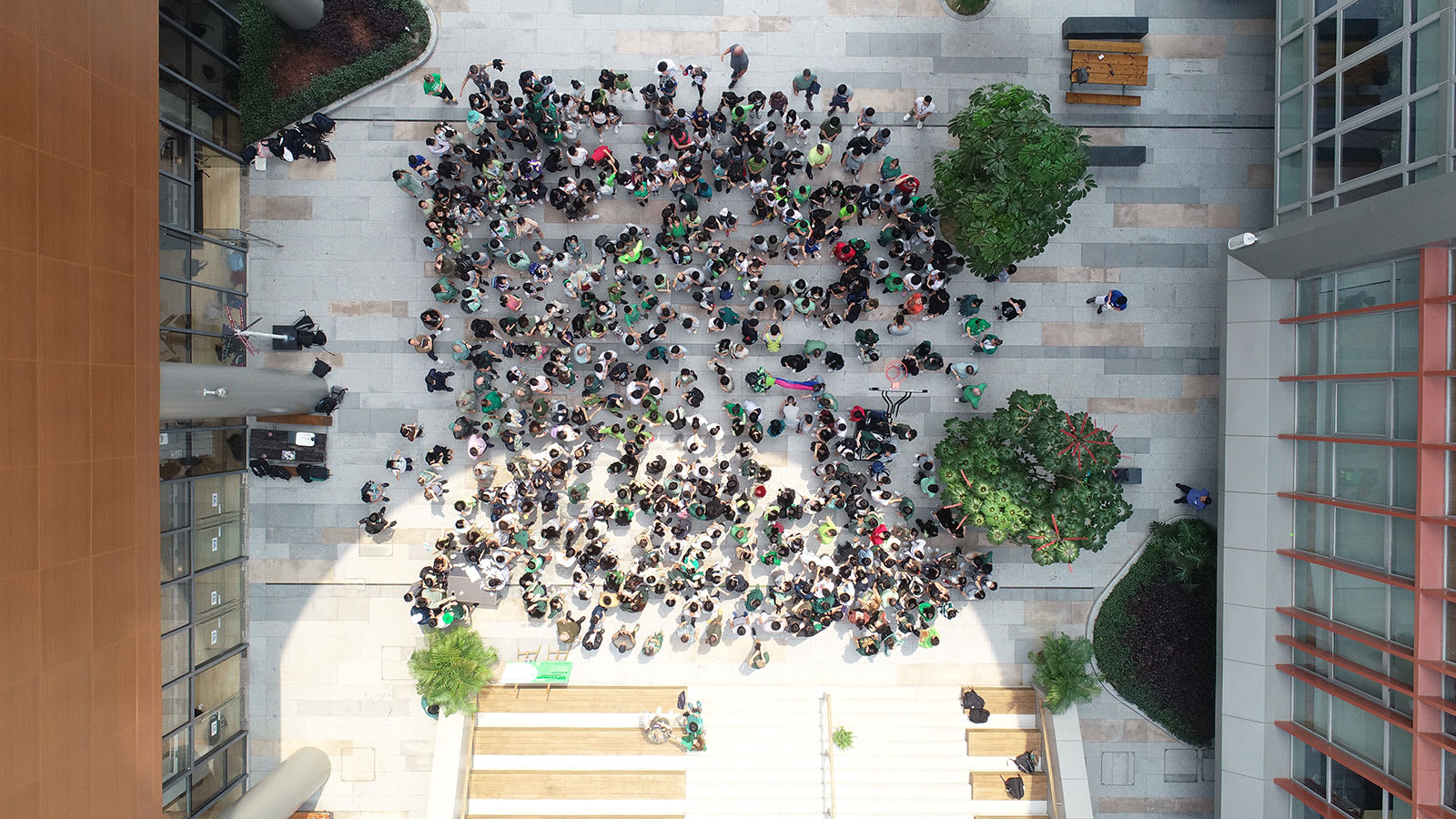 AISG Upstander Awareness Month Skyview of Students