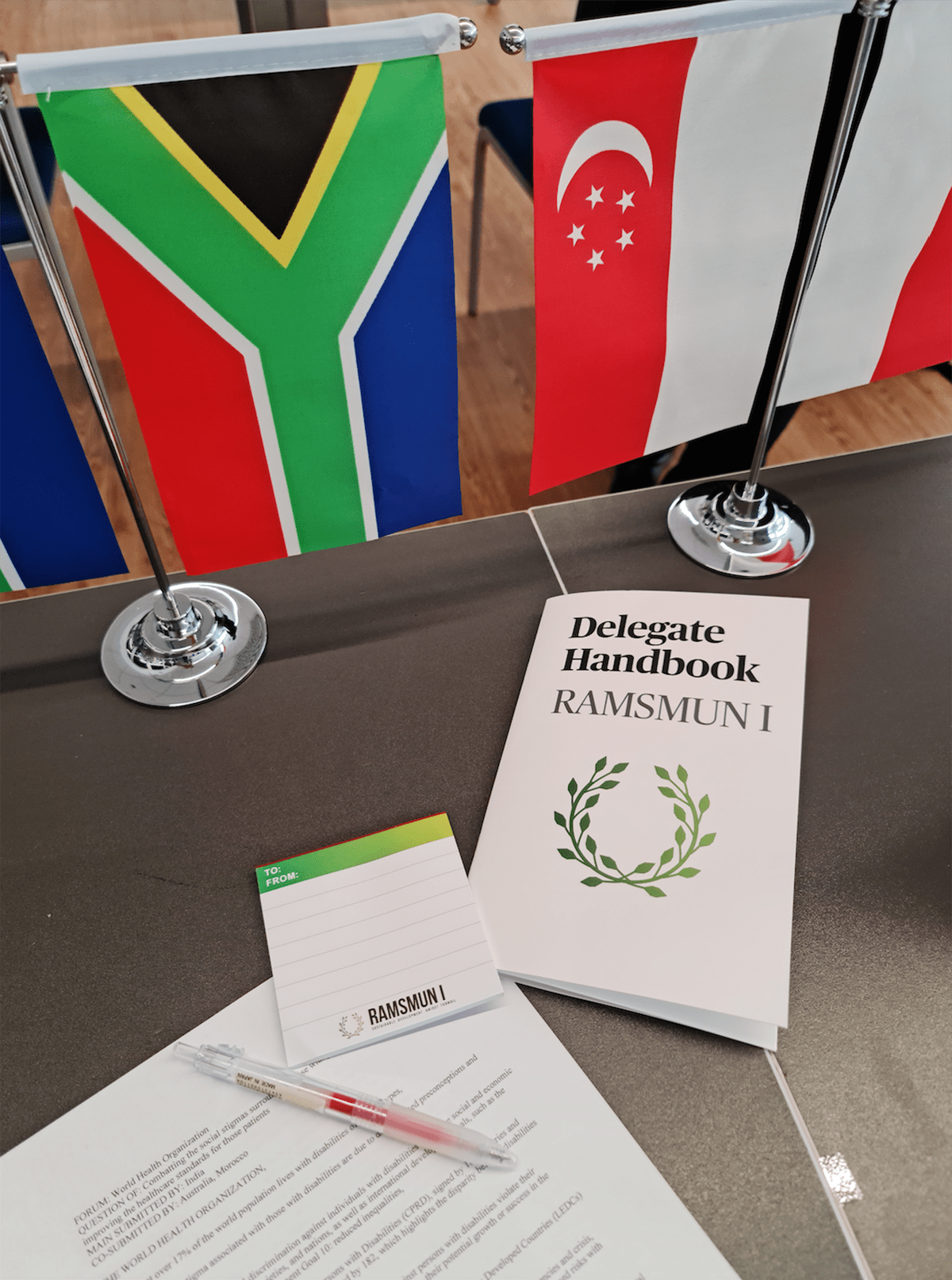 Two national flags
