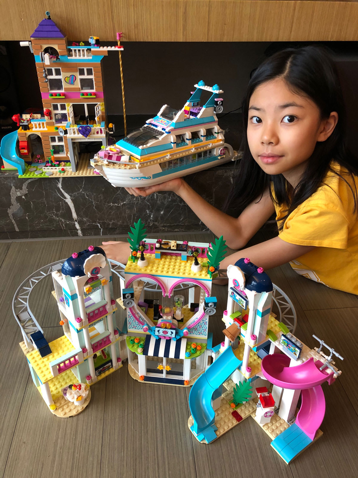 image of a family building lego structures