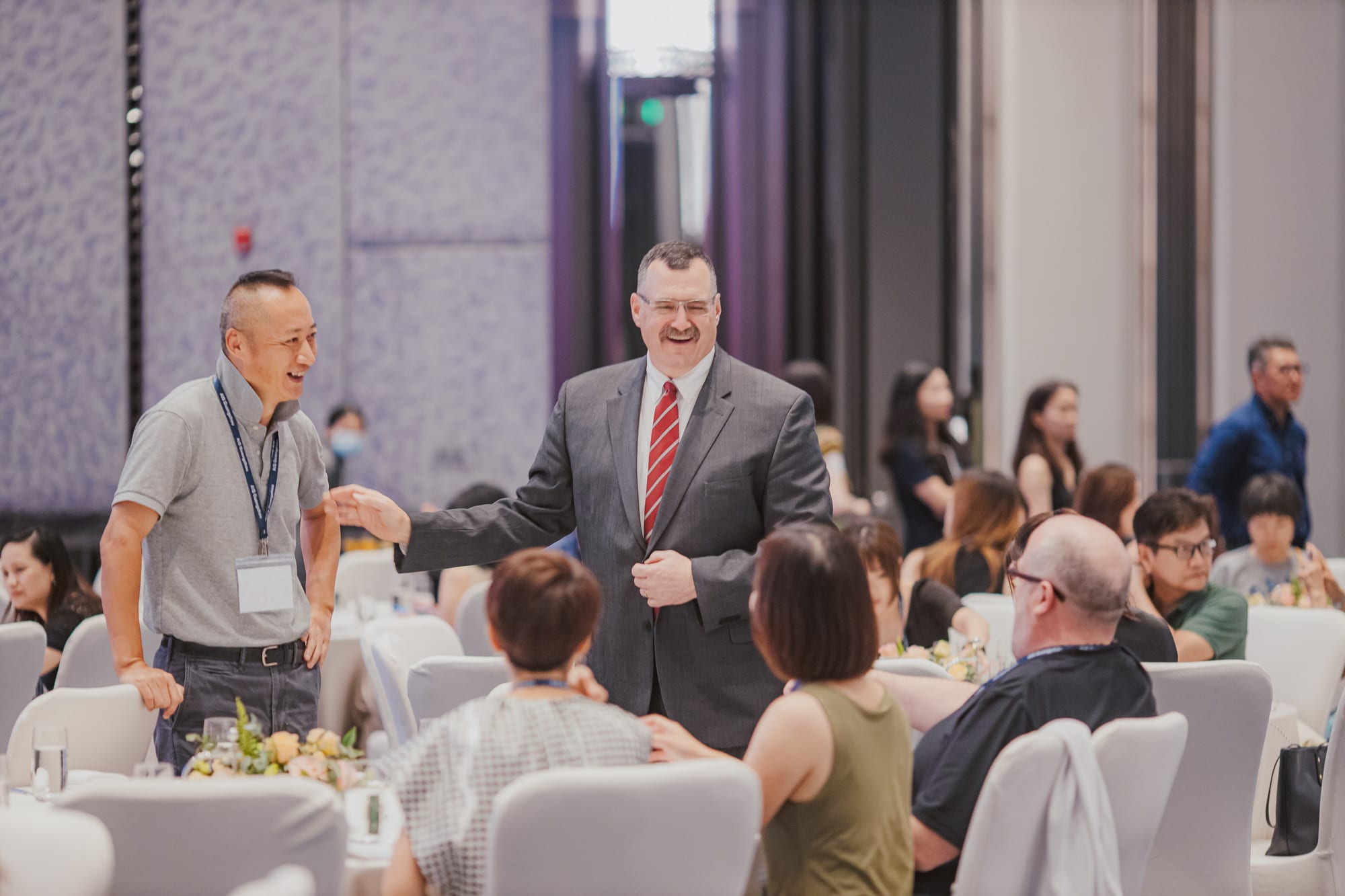 man talking to group