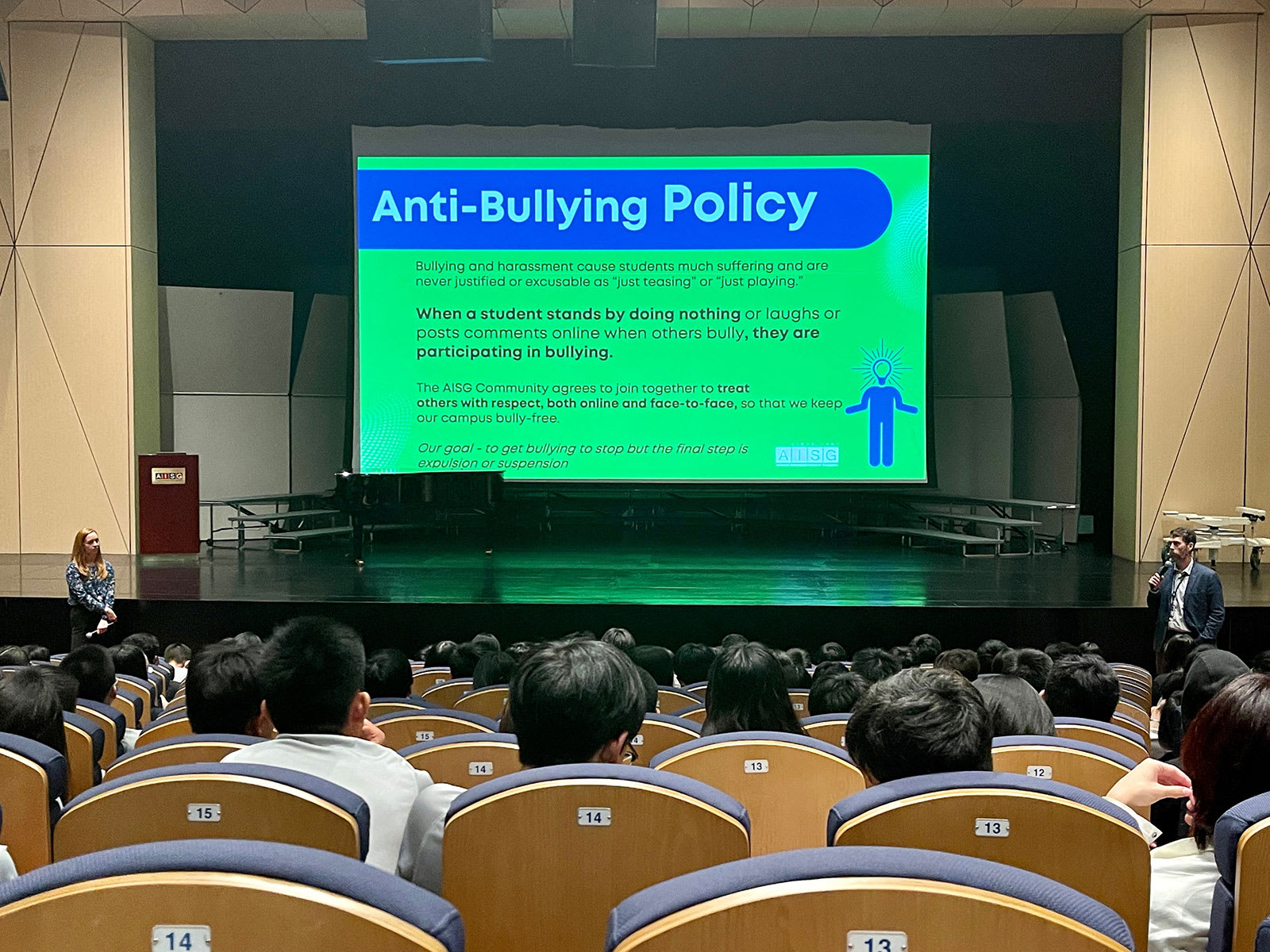 AISG Upstander Awareness Month Anti-Bullying Policy Presentation