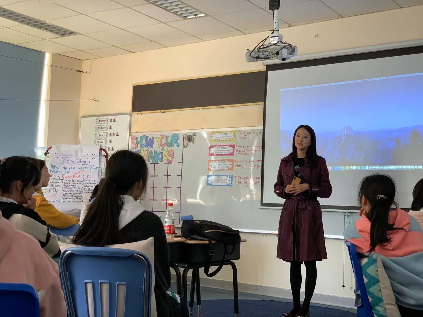 AISG Community Service group GIN (Global Issues Network) does cultural and conversational exchange with girls in Shaoguan.