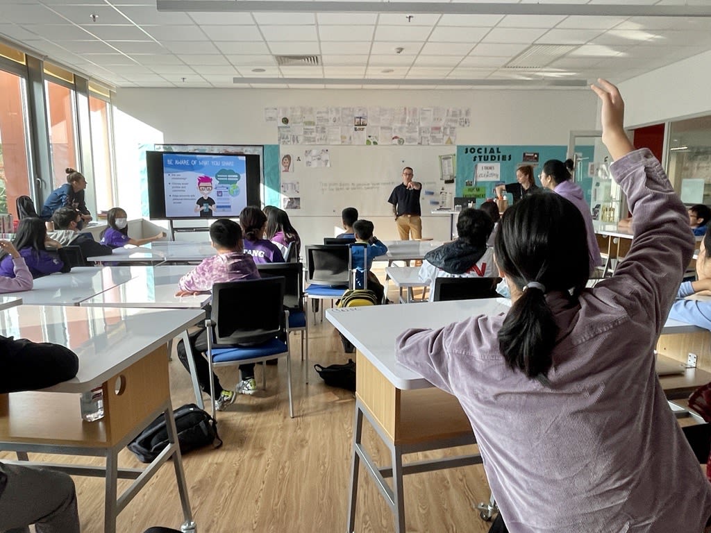 A lesson on class for AISG Child Protection Awareness Month